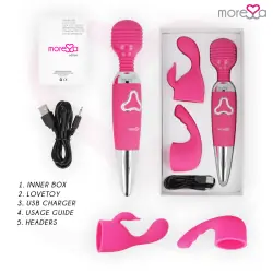 Moressa - odilon wand potente motor mas dos cabezales premium silicone recargable
