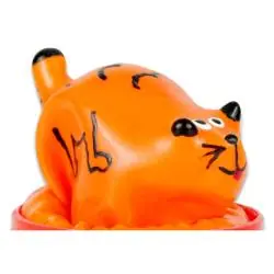 Condomerie - preservativo decorativo pintado a mano gato modelo 1