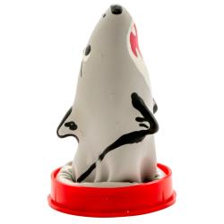 Condomerie - preservativo decorativo pintado a mano tiburón modelo 1
