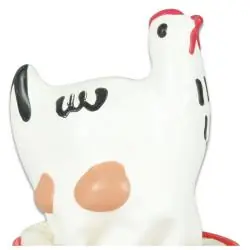 Condomerie - preservativo decorativo pintado a mano pollo blanco