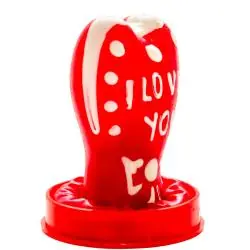 Condomerie - preservativo decorativo pintado a mano corazón - te amo modelo 1