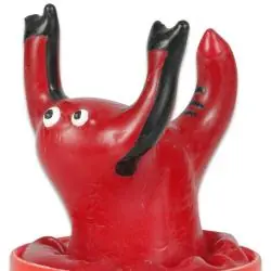Condomerie - preservativo decorativo pintado a mano escorpio rojo