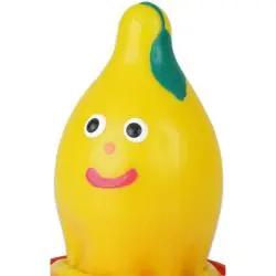 Condomerie - preservativo decorativo pintado a mano limón