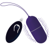 Intense Flippy I bala vibradora con mando, en morado oscuro con ondas de vibración