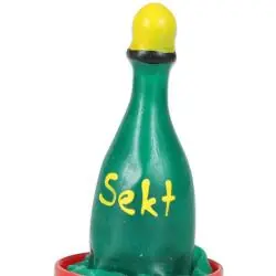 Condomerie - preservativo decorativo pintado a mano champán