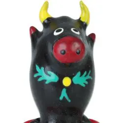 Condomerie - preservativo decorativo pintado a mano toro negro modelo 1