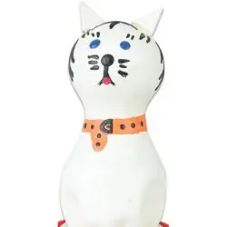 Condomerie - preservativo decorativo pintado a mano gato blanco