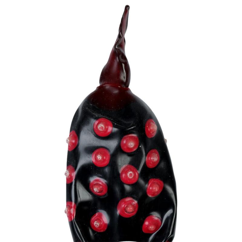 Condomerie - preservativo decorativo pintado a mano faquir negro xl
