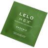 Preservativo LELO HEX Organic en envoltorio inclinado