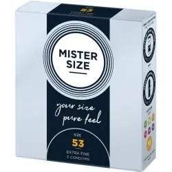 Mister size - preservativos talla m 53 mm (3 unidades) Mister size - preservativos talla m 53 mm (3 unidades)