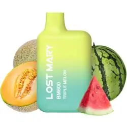 Lost mary - bm600 vaper nicotina 2% desechable sabor triple melón