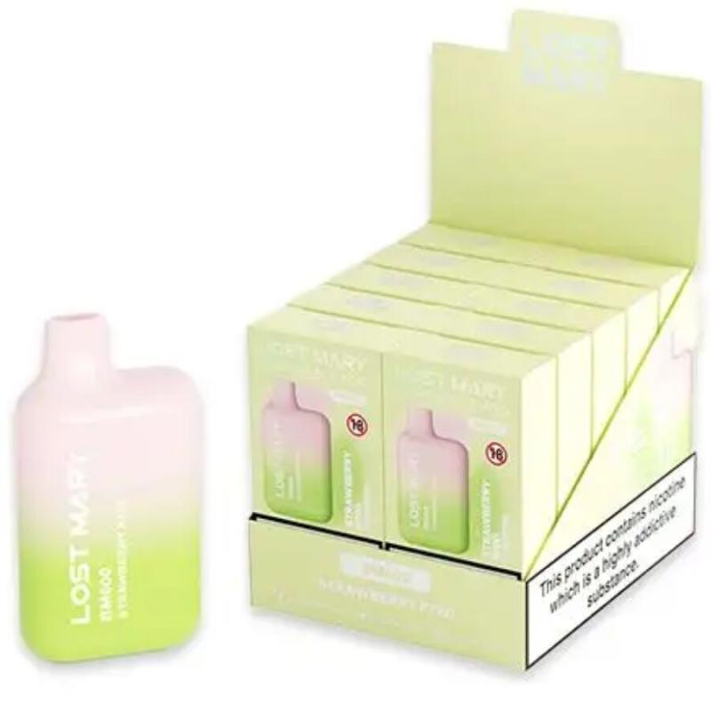 Lost mary - (pack profesional expositor - 10 unidades) bm600 vaper nicotina 2% desechable sabor fresa kiwi Lost mary - (pack profesional expositor - 10 unidades) bm600 vaper nicotina 2% desechable sabor fresa kiwi