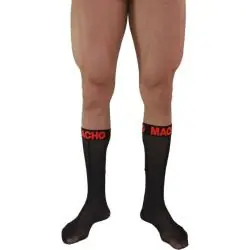 Macho - calcetines finos negro/rojo talla única