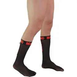 Macho - calcetines finos negro/rojo talla única Macho - calcetines finos negro/rojo talla única