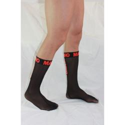 Macho - calcetines finos negro/rojo talla única