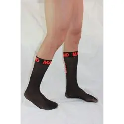 Macho - calcetines finos negro/rojo talla única