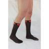 Macho - calcetines finos negro/rojo - 6
