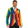 Blazer y corbata arcoíris Leg Avenue talla S de frente