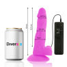 Diversia 18 cm lila, medidas comparadas con una lata