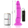 Diversia dildo flexible con vibracion 21 cm - lila - 2