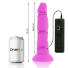 Diversia dildo flexible con vibracion 23 cm - lila - 2