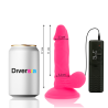 Diversia 17 cm rosa, medidas comparadas con una lata