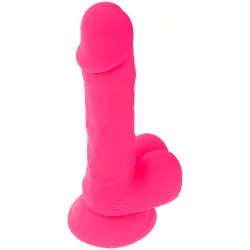 Diversia - dildo realístico flexible con vibración rosa 20.5 cm -o- 4.2 cm