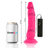 Diversia dildo flexible con vibracion 21 cm - rosa - 2