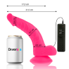 Diversia dildo flexible con vibracion 21.5 cm - rosa - 2