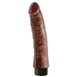 King cock - dildo vibrador marrón 17.78 cm