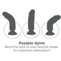 King cock - dildo vibrador marrón 17.78 cm