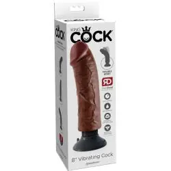 King cock - dildo vibrador marrón 20.32 cm