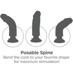 King cock - dildo vibrador marrón 20.32 cm