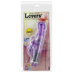 Baile - vibrador multivelocidad con estimulador lila