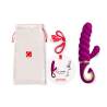 Gvibe Gcandy frambuesa con su bolsa, el cable de carga y el manual