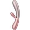 Satisfyer Hot Lover rosa y beige en vista lateral
