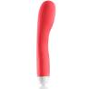 Vibrador Ooh by Je Joue coral de lado, con el motor puesto