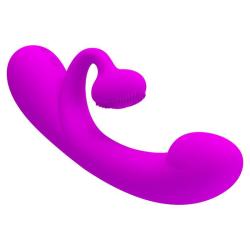 Pretty love - sincere vibrador y ondas estimuladoras de clítoris silicona morado