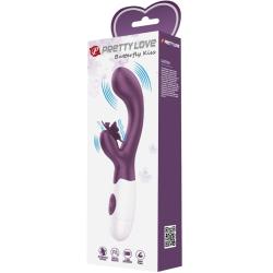 Pretty love - butterfly kiss vibrador rabbit & estimulador punto g morado