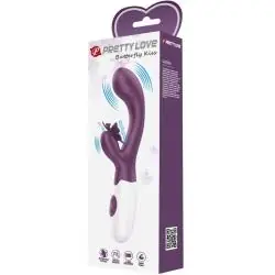 Pretty love - butterfly kiss vibrador rabbit & estimulador punto g morado