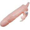 Brave man funda pene con rabbit vibrador 16.5 cm natural - 4