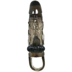 Baile - brave man funda pene anal y clitoris vibrador 16.5 cm negro