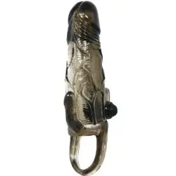 Baile - brave man funda pene anal y clitoris vibrador 16.5 cm negro