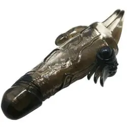 Baile - brave man funda pene anal y clitoris vibrador 16.5 cm negro