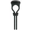 Pretty Love Curitis, anillo vibrador negro ajustable, de frente en otro ángulo
