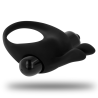Anillo Ohmama con conejito negro, tumbado