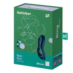 Satisfyer - epic duo anillo vibrador app azul