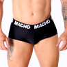 Slip Macho MS30NG negro, vista frontal de la cinturilla, toma 5