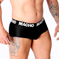 Slip Macho MS30NG negro, modelo de lado