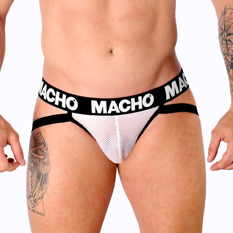 Macho - mx26x1 jock rejilla blanco s Macho - mx26x1 jock rejilla blanco s